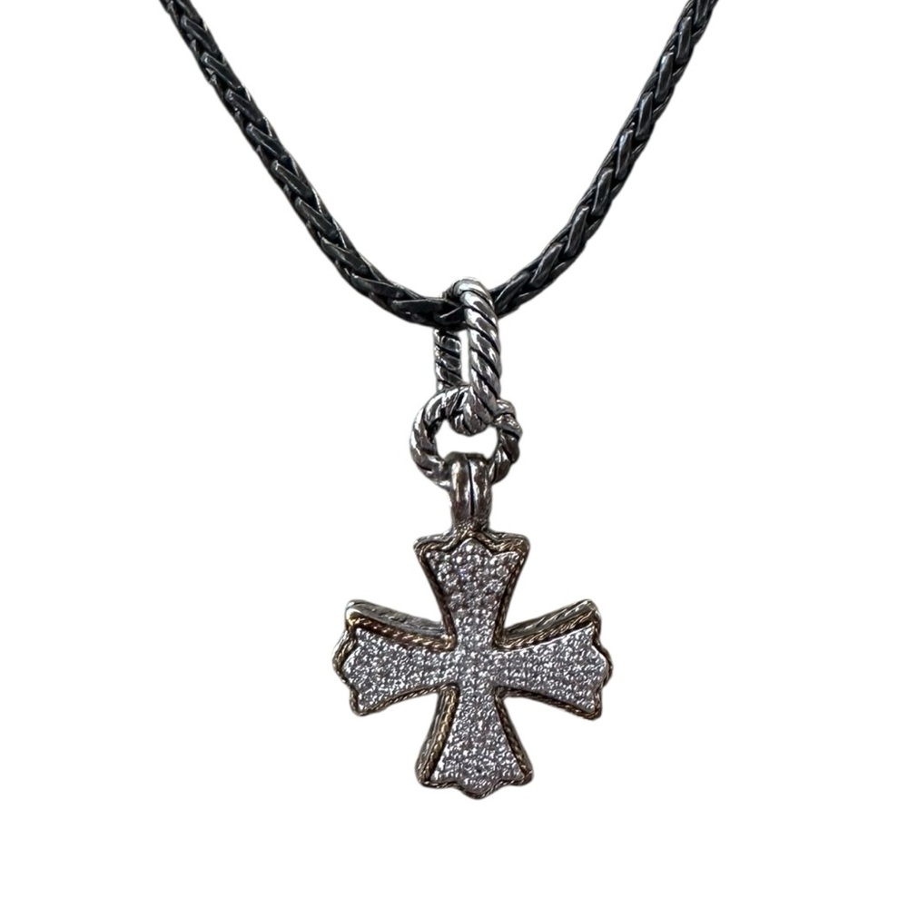 EFFY Sterling Silver & 18K Gold Diamond Pavé
Necklace